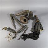 SIX WOOD RITUAL OBJECTS: Tibet, 18th-20th centuries Comprising two wood fertility symbols in the