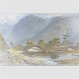 HARRY JOHN JOHNSON (BRITISH, 1826-1884) GRANGE BRIDGE, BORROWDALE, LAKE DISTRICT inscribed `The