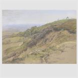 WILLIAM LINNELL (BRITISH, 1826-1906) SHEEP ON A HILLSIDE pastel 25.5cm x 34cm; 9 3/4in x 13 1/2in
