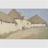 JOSEPH T. FRIEDENSON (BRITISH, EXH.1899-1909) STABLES AT WIGHILL, HANTS watercolour 9cm x 15cm; 3