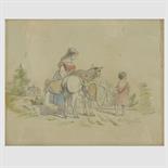 E. HEYDLER (DUTCH, FIRST HALF OF THE 19TH CENTURY) OFF TO MARKET signed l.r; pencil and pastel 9.