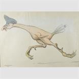 ***P. HAROLD SINDSON, EARLY 20TH CENTURY A PAIR OF WORLD WAR I GERMAN MILITARY CARICATURES signed