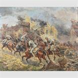 PAUL EMILE LEON PERBOYRE (FRENCH, 1851-1929) ADVANCING TO THE FRONT signed l.r; oil on canvas 49cm