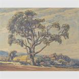 ETHEL LOUISE RAWLINS (BRITISH, 1880-1940) LANDSCAPE WITH FARMSTEAD signed: E.L.Rawlins l.r;