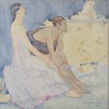 ELFREDA G. BEAUMONT (BRITISH, EXH.1914-1934) MYTHOLOGICAL SCENE signed and dated: E.G.Beaumont/1914