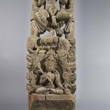 A CARVED WOOD ARCHITECTURAL STRUT, Nepal, circa 17th century Depicting Vajradakini, the dancing
