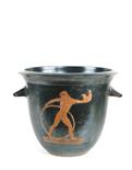 VASO A CRATERE IN TERRACOTTA ARTISTICA Italia, XX Sec. in stile etrusco 21x42 cm. Offerta Libera