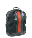 GUCCI, BORSONE DA VIAGGIO VINTAGE in pelle e tessuto45x39,5 cm.