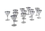 TIFFANY & CO. Stati Uniti, XX Sec. dodici bicchieri da Martini, firmati sotto la base, h. cm. 10