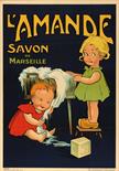 L`Amande - Savon de Marseille Anonimo - Litografia - 1950 - SAIGA, Genova - cm. 100x70 - QualitÃ :