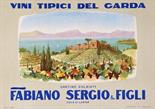 Vini tipici del Garda, Fabiano Anonimo - Litografia su cartone - 1950 ca - Marenghi & Volta,