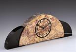 Orologio da camino in marmi di diversi colori. Stile Art DÃ©co Altezza cm. 19,5, Larghezza cm. 55