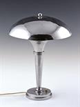 Lampada da scrivania in metallo, montante a tronco di cono. Stile Art DÃ©co Altezza cm. 43, Diametro