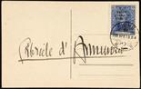 Autografi  D’Annunzio, Gabriele (1863-1938). Firma autografa al verso di cartolina (Fot. Betti,