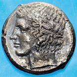 Monete della Magna Grecia Leontini - Tetradracma databile al periodo 425-422 a.C. Di buona qualità e