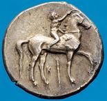Monete della Magna Grecia Taranto - Didramma databile al periodo 344-334 a.C. Non comune e di