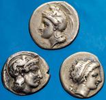 Monete della Magna Grecia Secoli V/III - Insieme di sei monete Con riferimento al SNG Copenhagen,