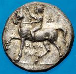 Monete della Magna Grecia Taranto - Didramma databile al periodo 272-235 a.C. Non comune e di