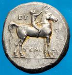 Monete della Magna Grecia Taranto - Didramma databile al periodo 272-235 a.C. Di inusuale