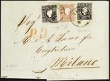 Lombardo Veneto - II emissione  1859/60 Sei interessanti lettere del periodo - Un certificato
