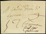 Prefilatelia  1801 Nazione Piemontese - Cuneo - Stampatello diritto su lettera dell`11 giugno per