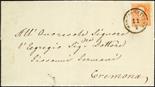 Lombardo Veneto Annullamenti  1859 Pizzighettone - Cerchio annullatore di III emissione 5 s. su
