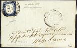 Ducato di Modena Oltreappennino Modenese  1859 Carrara - Doppio cerchio annullatore di Sardegna IV