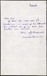 Debussy, Claude (1862-1918).  Breve lettera autografa del grande compositore francese. Al margine