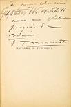 Marinetti, Filippo Tommaso (1876-1944).  Dedica autografa ‘A mon cher ami Gustavo Weill Schott’ in