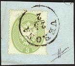 Lombardo Veneto IV emissione  1863 3 s. verde quindici esemplari  Starting Price / Prezzo di