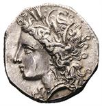 Metapontion - Statere databile al periodo 320-280 a.C. Fronte: testa di Demetra a sinistra