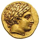 Filippo II (359-336 a.C.) - Statere d`oro databile al periodo 340-328 a.C. Zecca: Pella - Fronte: