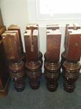 6 Matching early 20thC snooker table legs. The legs would of companied a full size Burrough and