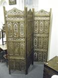 Carved hardwood 3 tier screen probably Indian,