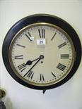 12" dial Smith 8 day movement School clock, with Roman numerals, 8 day movement