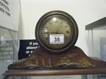 Edwardian period Chinoisreie mantle clock, with a Swiss made movement, by Buren (original Key with