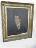 Good Late 18 th early 19 th century oil portrait of young boy ,in original gilt frame, the canvas