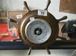Ships Wheel modeled as a Barometer, 10" dia,