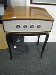 Retro 1960`s stylized record deck on standby PYE Stereophonic protection model No: 1005 in good