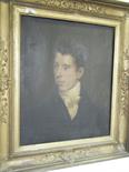 Good quality Georgian period oil portrait in original gilt frame, the canvas size 20" x 24"