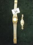 Gents gold plated cocktail watch, by Accurist and a similar period Ladies Cocktail watch with