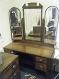 19c walnut dressing chest with a triple mirrored section to the back all above drawers (rear right