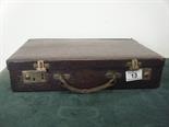 Crocodile-snake skin Attaché case, with English lever lock label to the side Governors Camp No:3