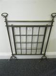 Edwardian period brass and beveled glass fire screen, 2` tall  x 20"" wide