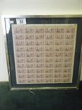 Gilt framed collection of Southern Rhodesia Royal Visits April 1947, collection of 60 un-circulated