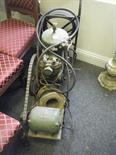 Vintage Air Compressor electric motor in working order, made by Batwin set on a trolley for easy