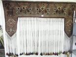 Interesting Persian ? door hanging decoration a carpet to the top with numerous tassels below,