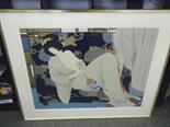 Large and impressive silk screen limited edition print, entitled Matsu No Yo 11, No;23 of 350 the