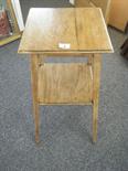 Two tier oak table