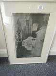 Interesting black and white photograph interior of Canterbury Cathedral from a small limited